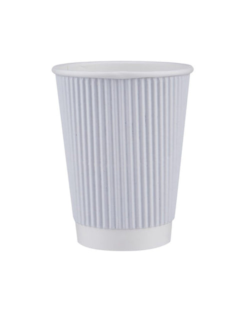 Kraft, Black & White Ripple Wall 12oz Cups, 500 Units