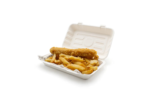 Bagasse Fish & Chip Box, (250 Units)