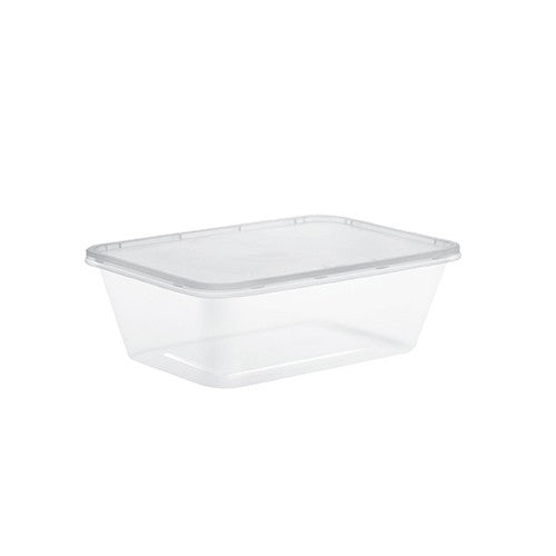 Heavy Duty Clear Microwavable Container & Lid (250 Units)