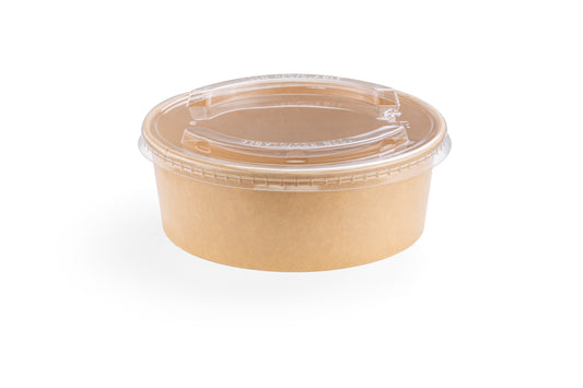 Round Paper Container - Kraft