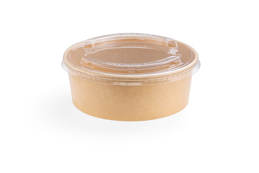 Anti-fog rPET Lid for Round Container Clear (500-1000ml)