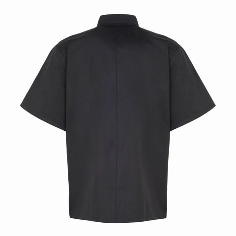 Unisex Black Chef's Jacket | Short Sleeve Stud Front | Catering
