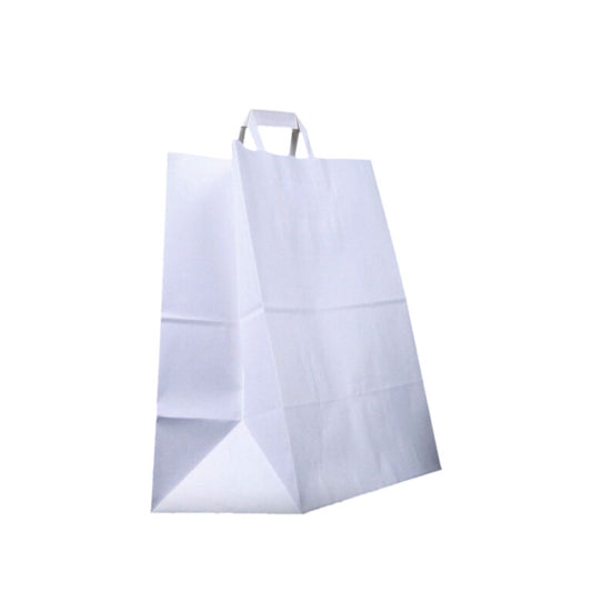 White SOS Bag with Flat Handles - Medium & Large (250 units)